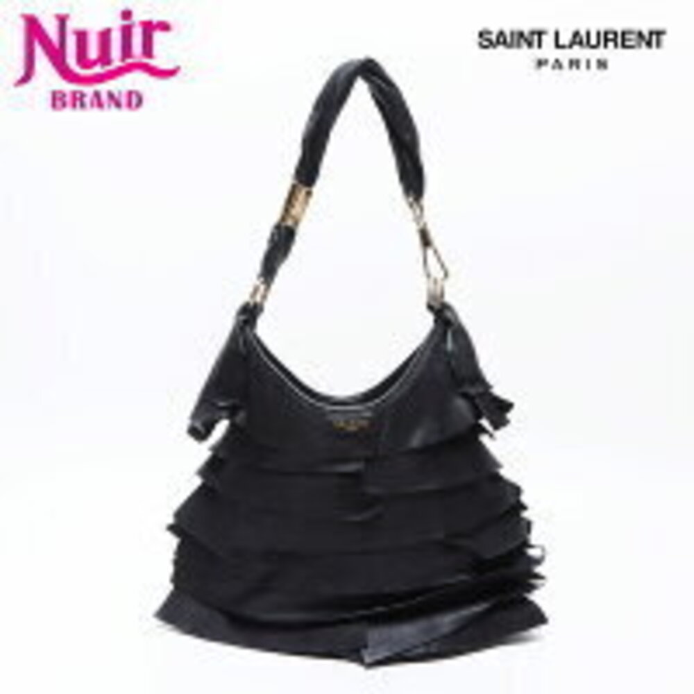 Yves Saint Laurent Rive Gauche Saint Tropez Shoulder Bag Black
